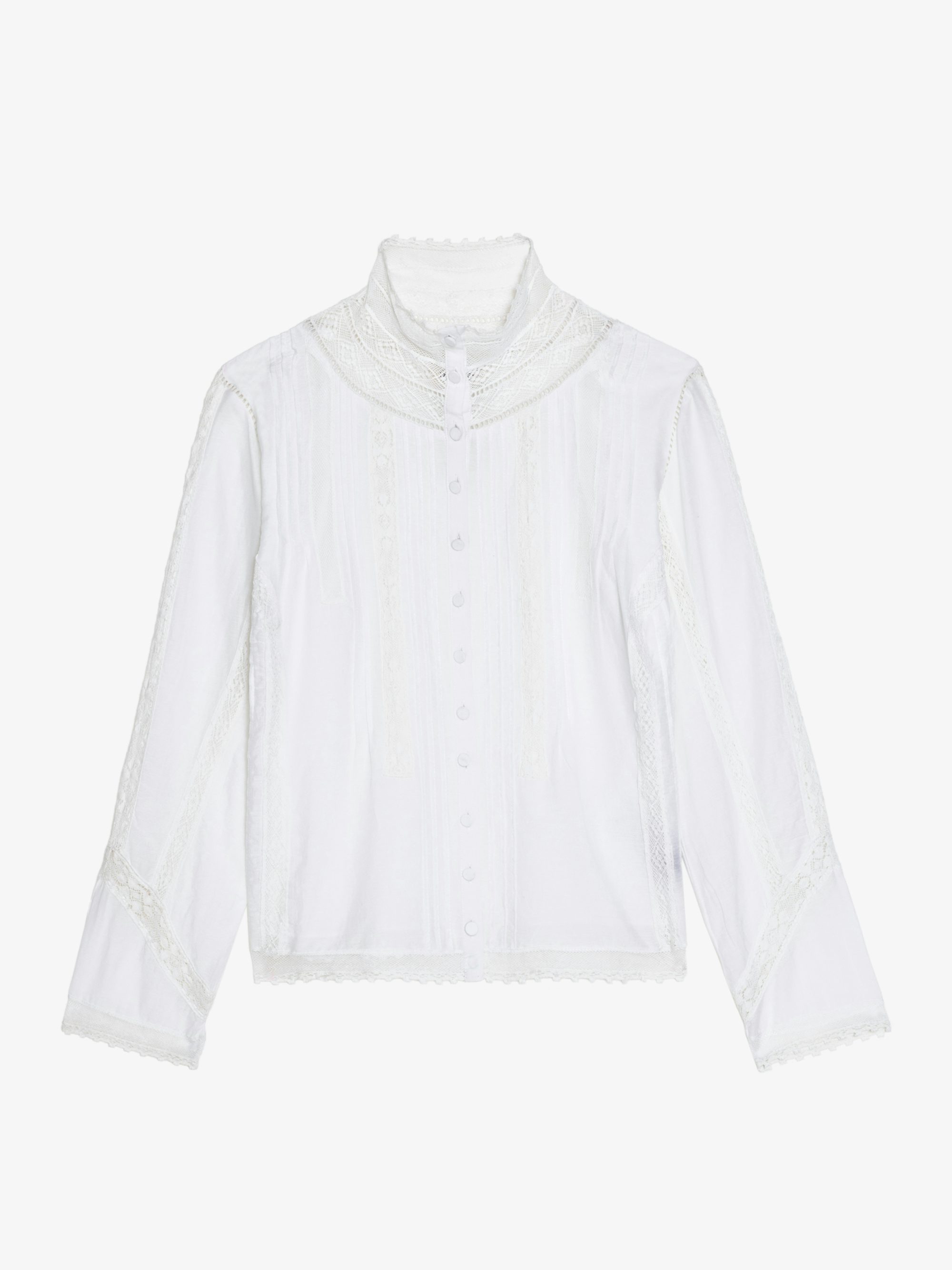 Tano Shirt - Cotton tomboy shirt with lace insert and embroidered wings on the back.